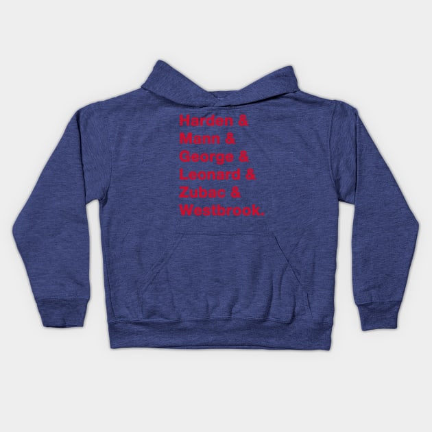 Clippers '23-'24 playoff squad Kids Hoodie by IdenticalExposure